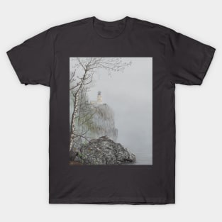 North Shore Lighthouse in the Fog T-Shirt